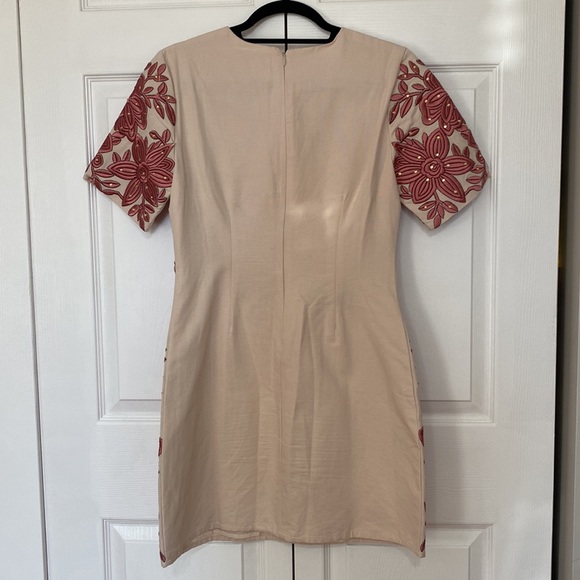 ASOS. Size 6. Dress. Pink embroidered dress. - Picture 2 of 3